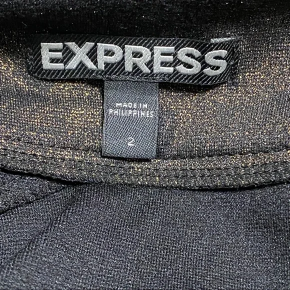 EXPRESS Gold Glittery Mini Skirt - Picture 5 of 6